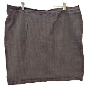 Denim & Company  Skirt   2X Women  Black   Pinstriped 96% cotton 4% Spandex skuL
